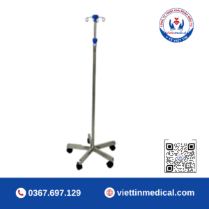 Cây treo dịch truyền inox 5 chân
