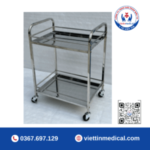 Xe tiêm Inox 2 Tầng