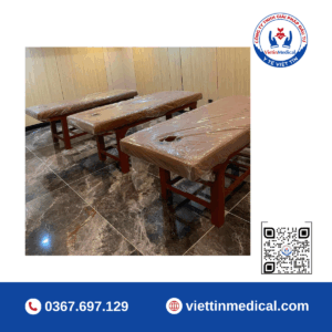 giường đông y chân gỗ