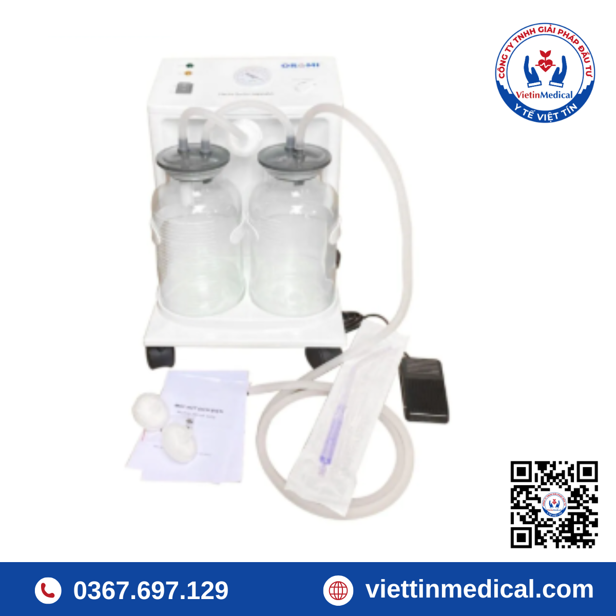 Máy hút dịch 2 bình SS-8A